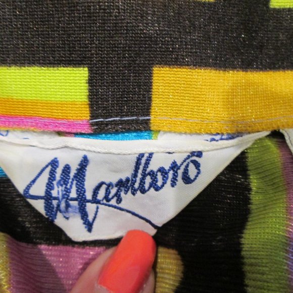 *SOLD* Vintage Marlboro 70s Disco Era Button Front Shirt - Picture 5 of 5
